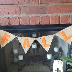 Fall burlap farmhouse banner